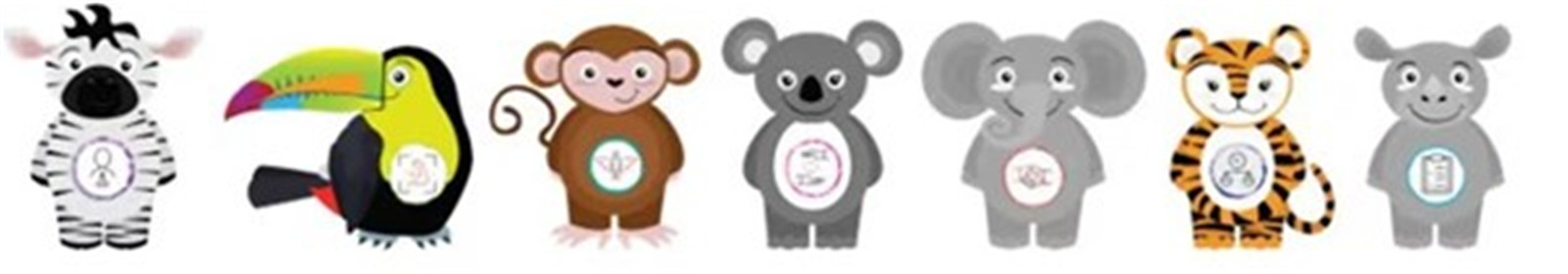 学前部的价值观动物角色