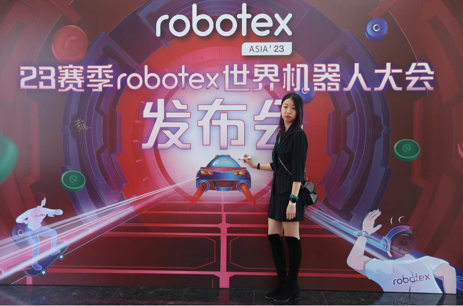 Elaine at the 2023 Robotex Tournament