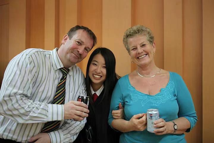 Elaine with Mr. Graham Pyper, Science teacher