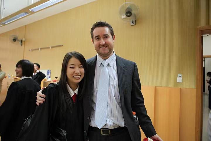 Elaine with Mr. Anthony Reich, Director of Global Citizenship