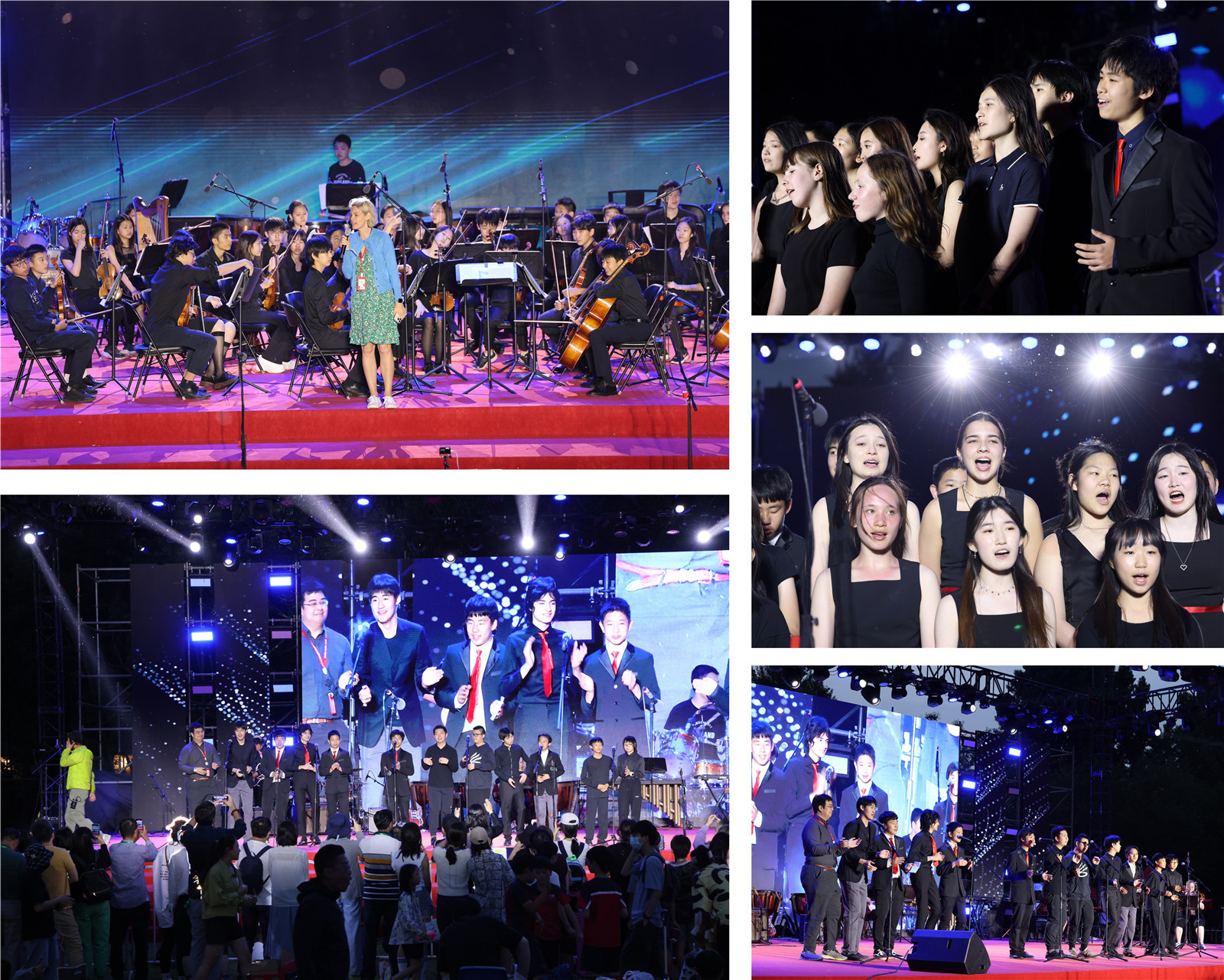 Students performing in the eve on Founder's Day