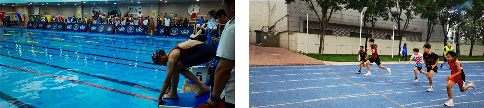 北京德威小学部学生在FOBISIA游泳和田径比赛中