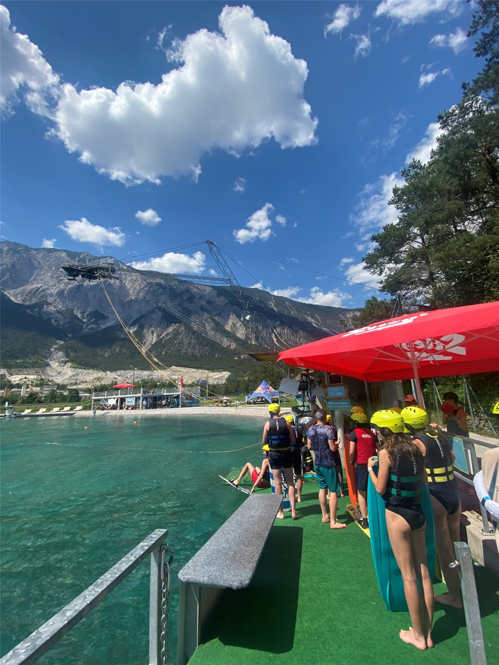 Wakeboarding in an Austrian waterpark