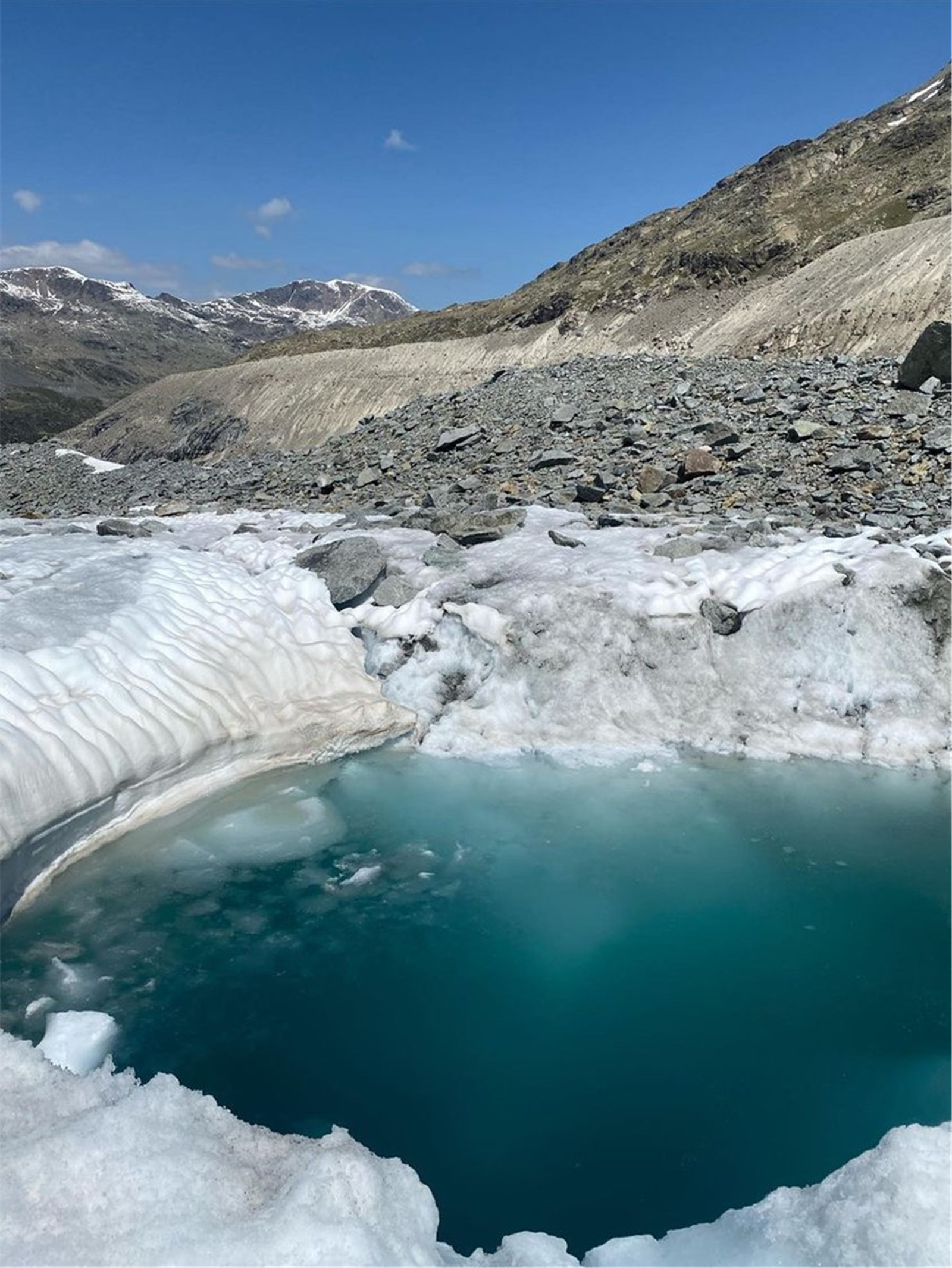 During the glacier hike