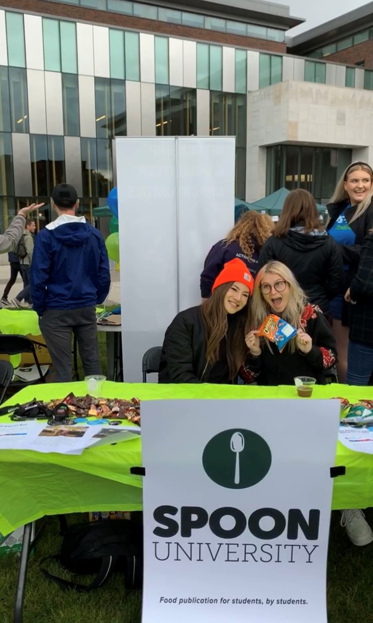 College days: Rachel at the University of Oregon club fair