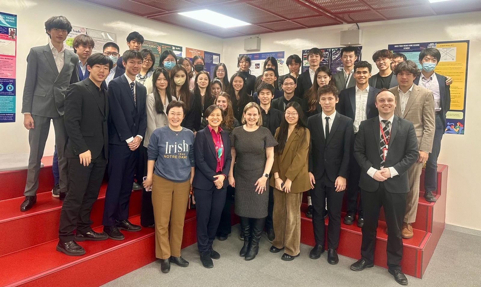 Dr Dziadula with Y13 Humanities cohort comprising of Economics, Geography & Global Politics students