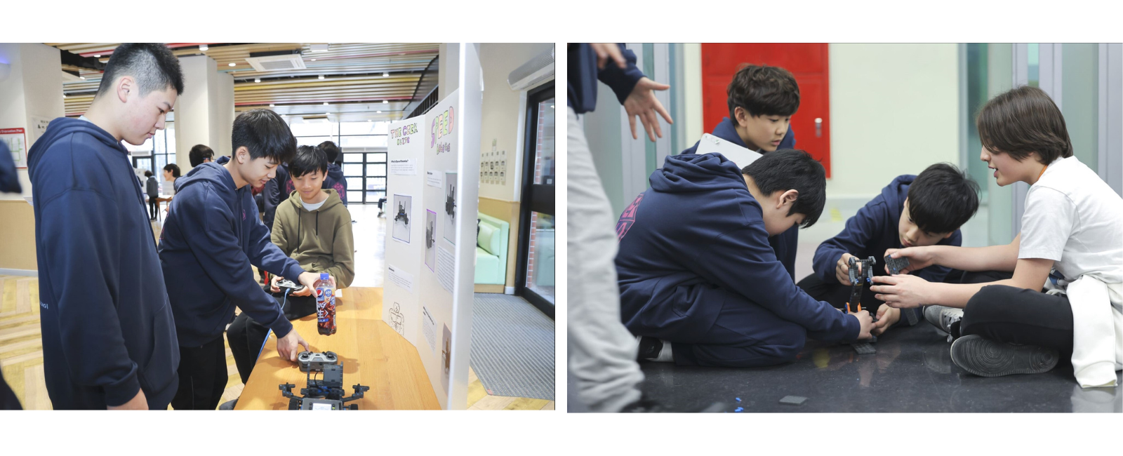 学生们在展示自己的设计