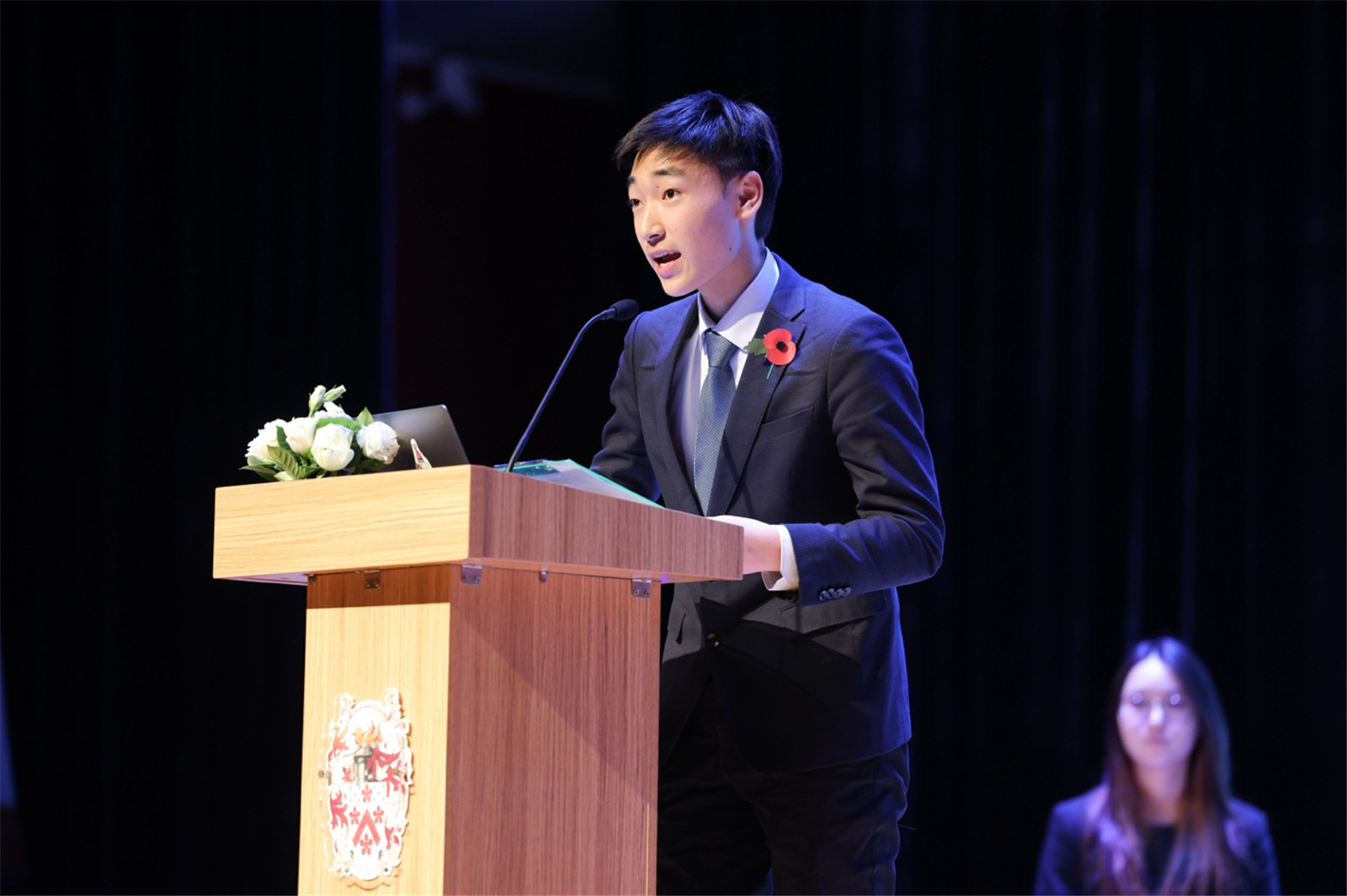 Aidan during the debate at the 2023 Worldwise Academy