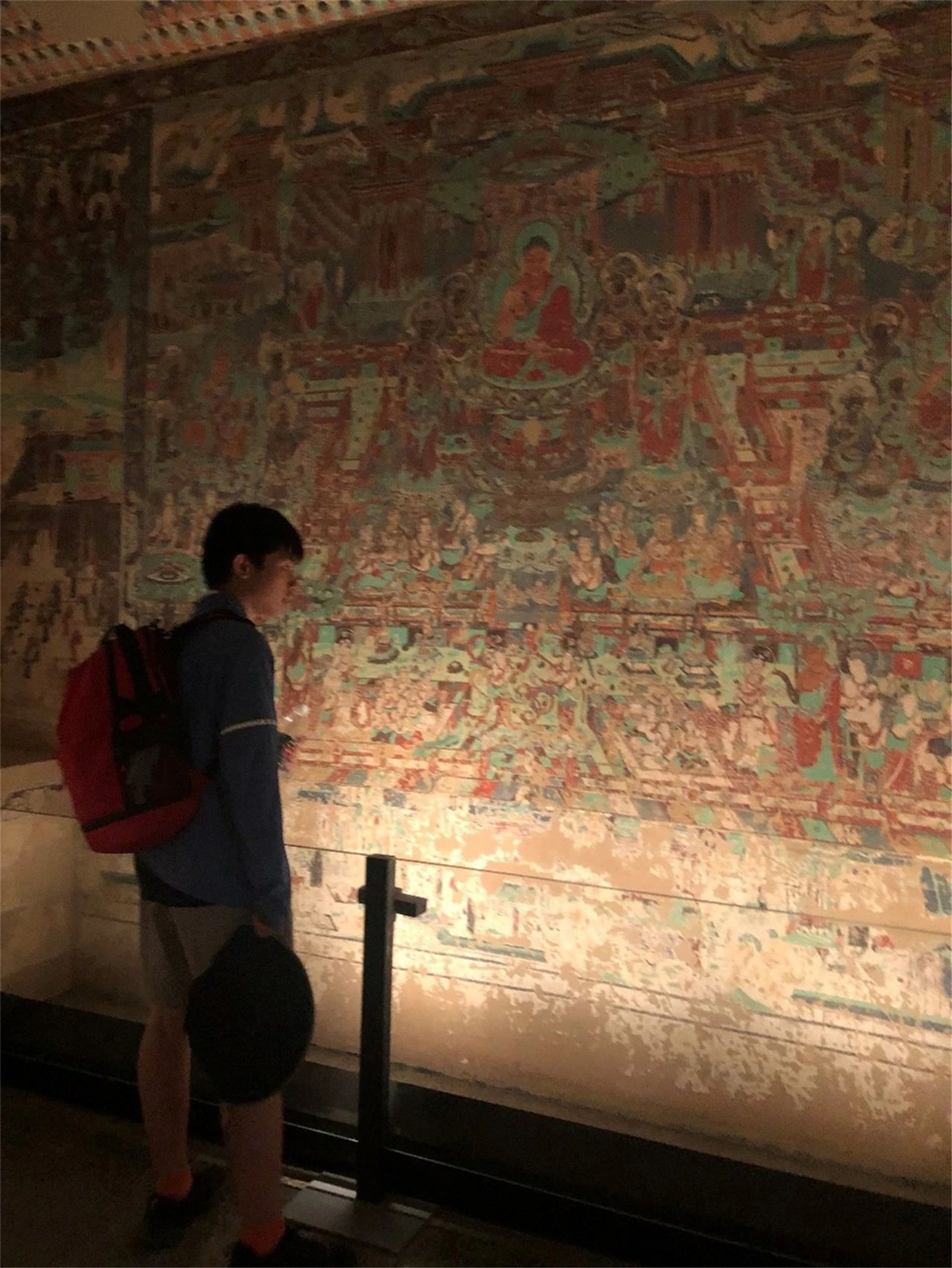 Photo from Evan Y about a their tour to the Dunhuang Grottoes.