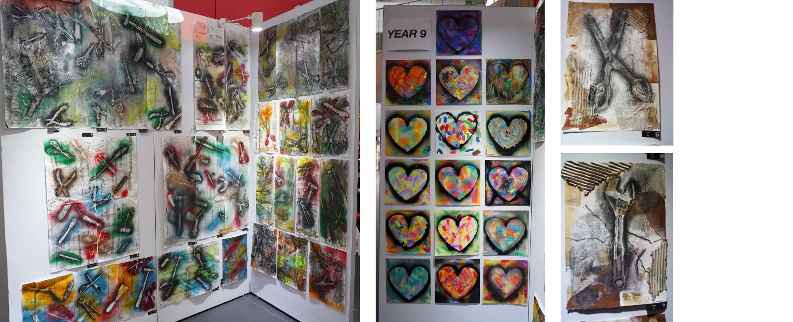 Year 9 students have collaborated on final outcomes influenced by Jim Dine