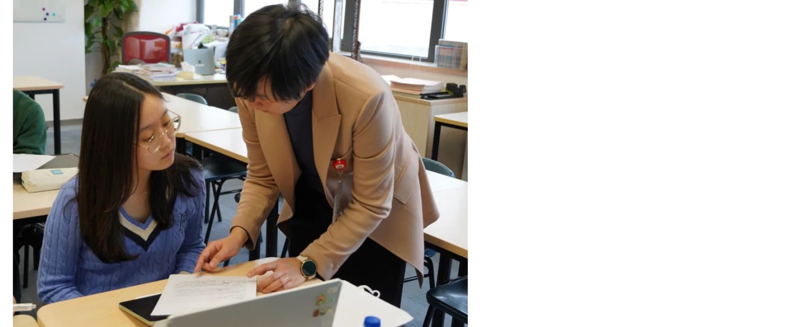 Ms Zhu and student
