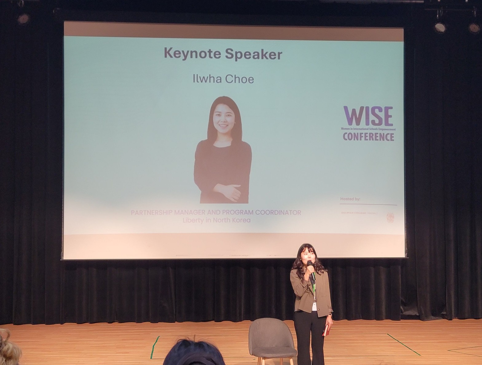 Choe Il-hwa, Partnership Manager and Program Coordinator at Liberty in North Korea, delivers a keyno