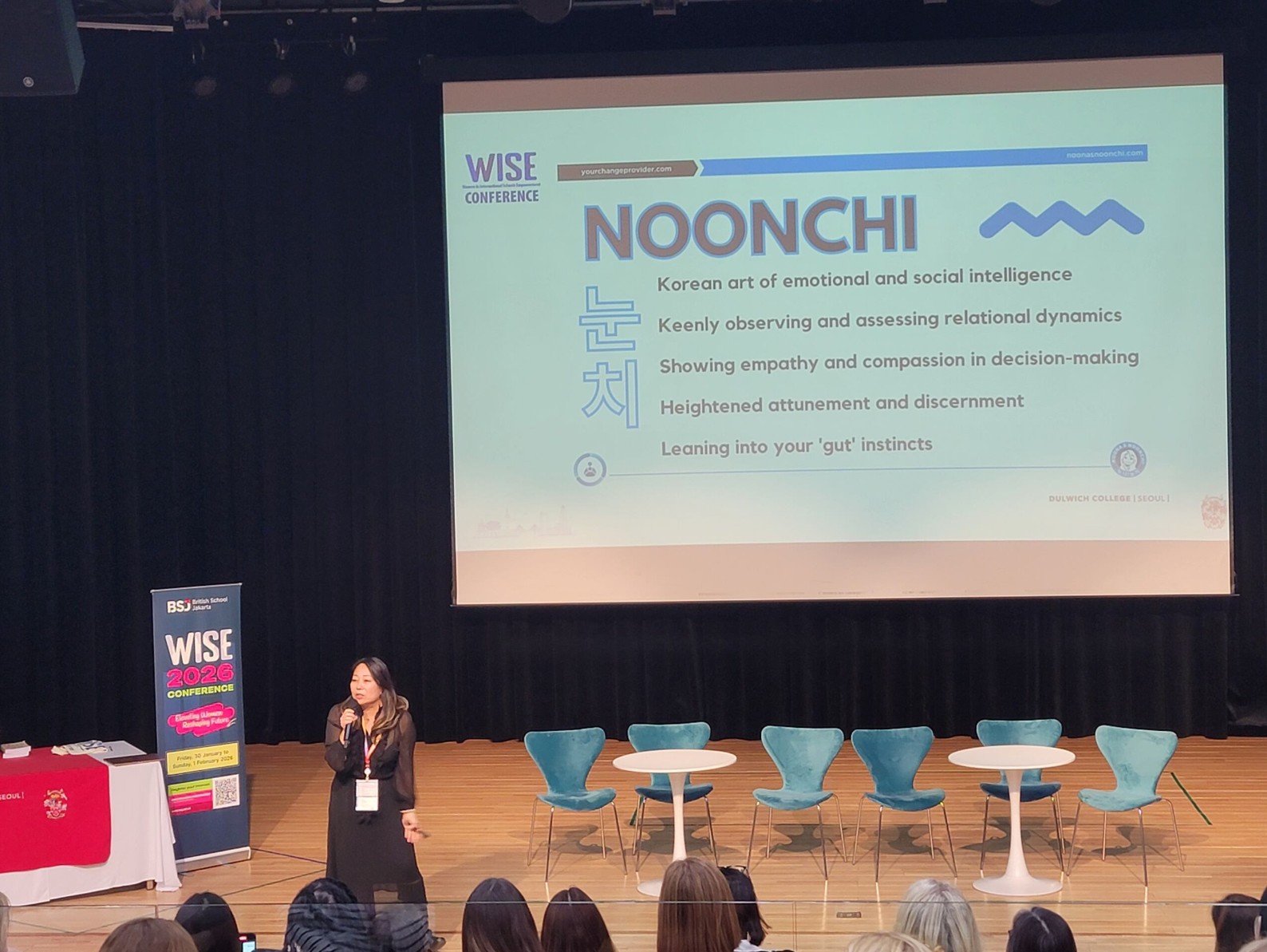 Jeanie Y. Chang, licensed marriage and family therapist and CEO of Noona's Noonchi, delivers a keyno