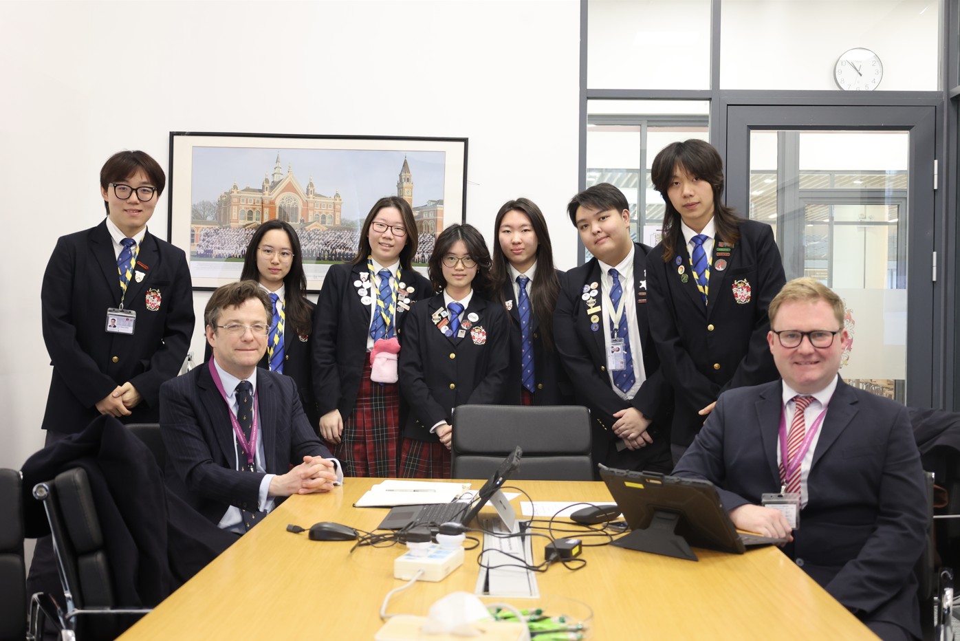 Wayne participating meeting as student prefect