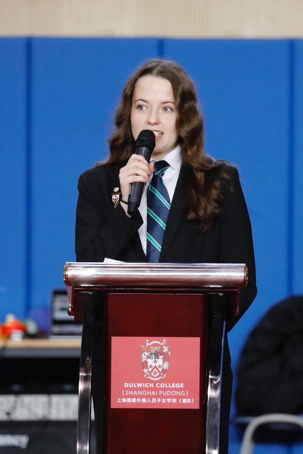 Christiana delivers a speech