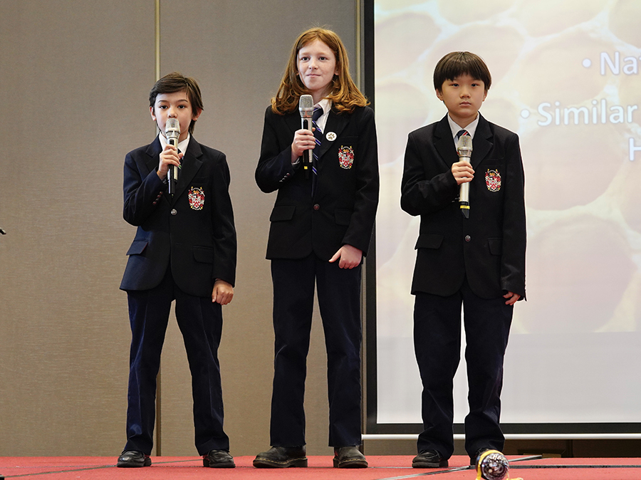 DCSPD Junior School students present their Bee Hotels initiative