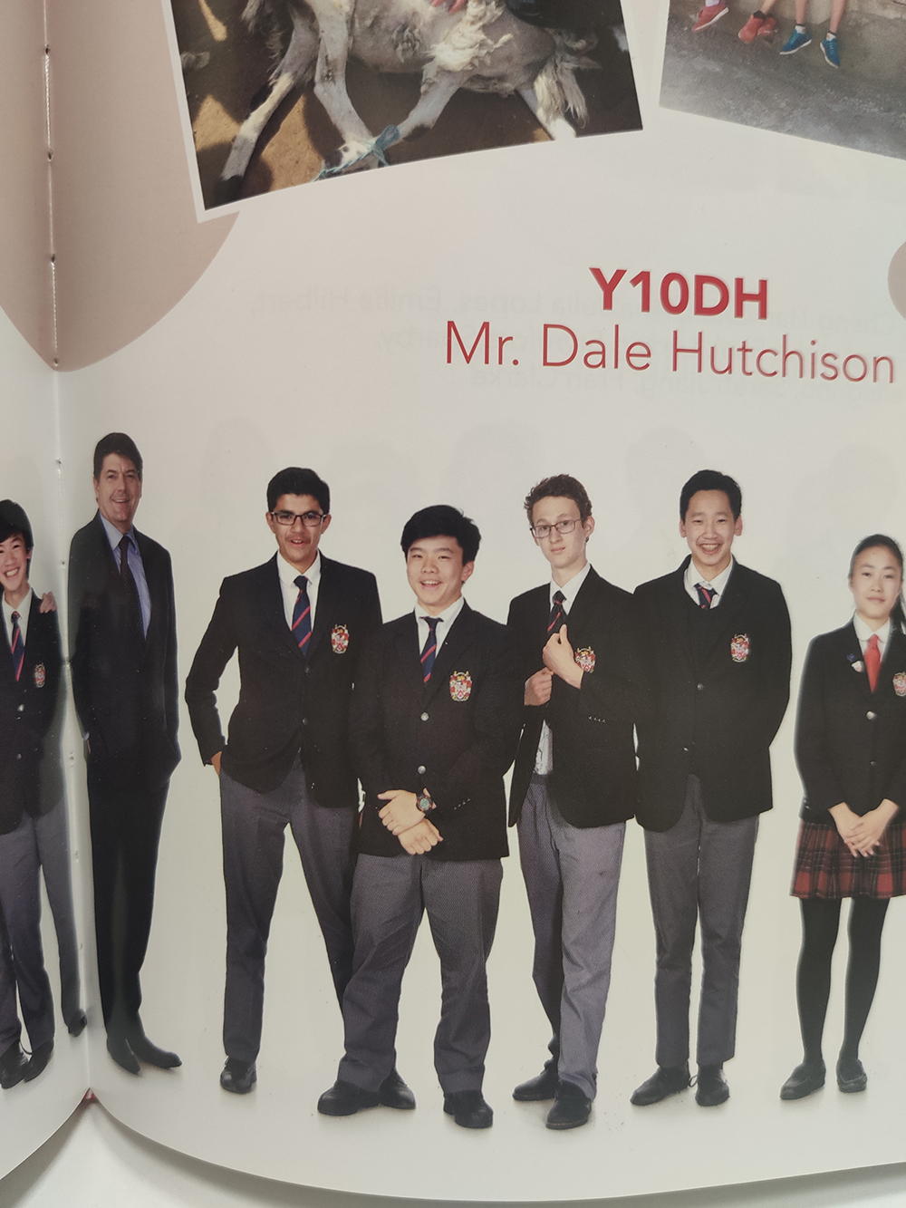 2018: Derek with Year 10 classmates