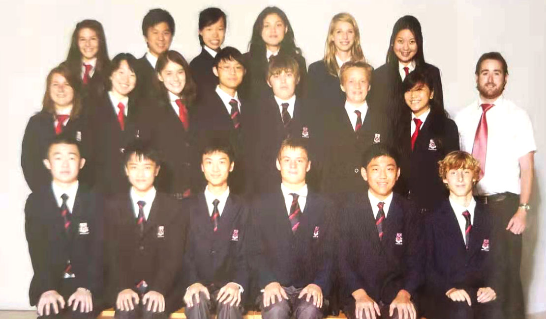 Susie's Year 11 class photo at DCSPD  (third row, sixth from left)
