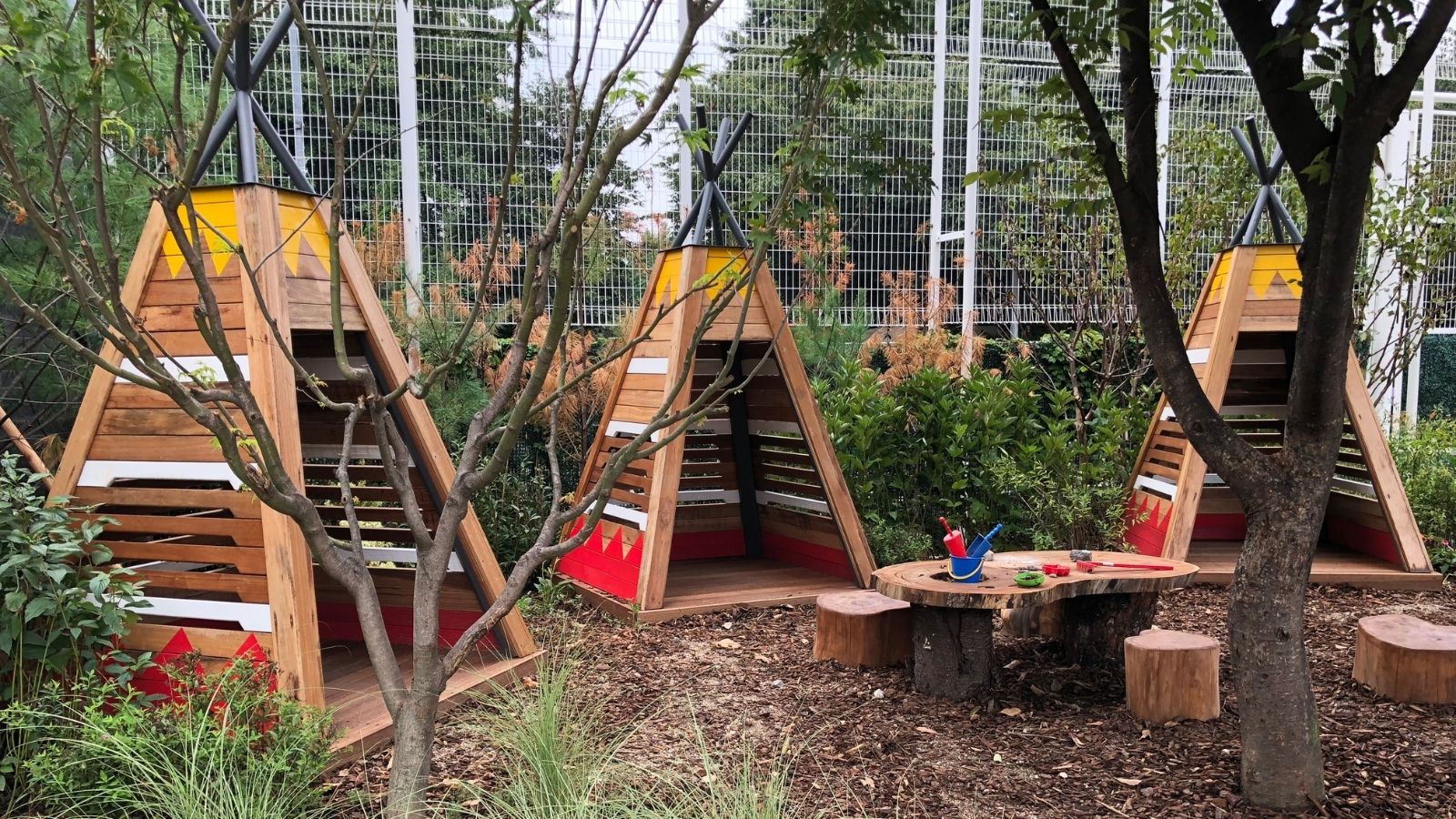 Teepees in Dulwich College Seoul