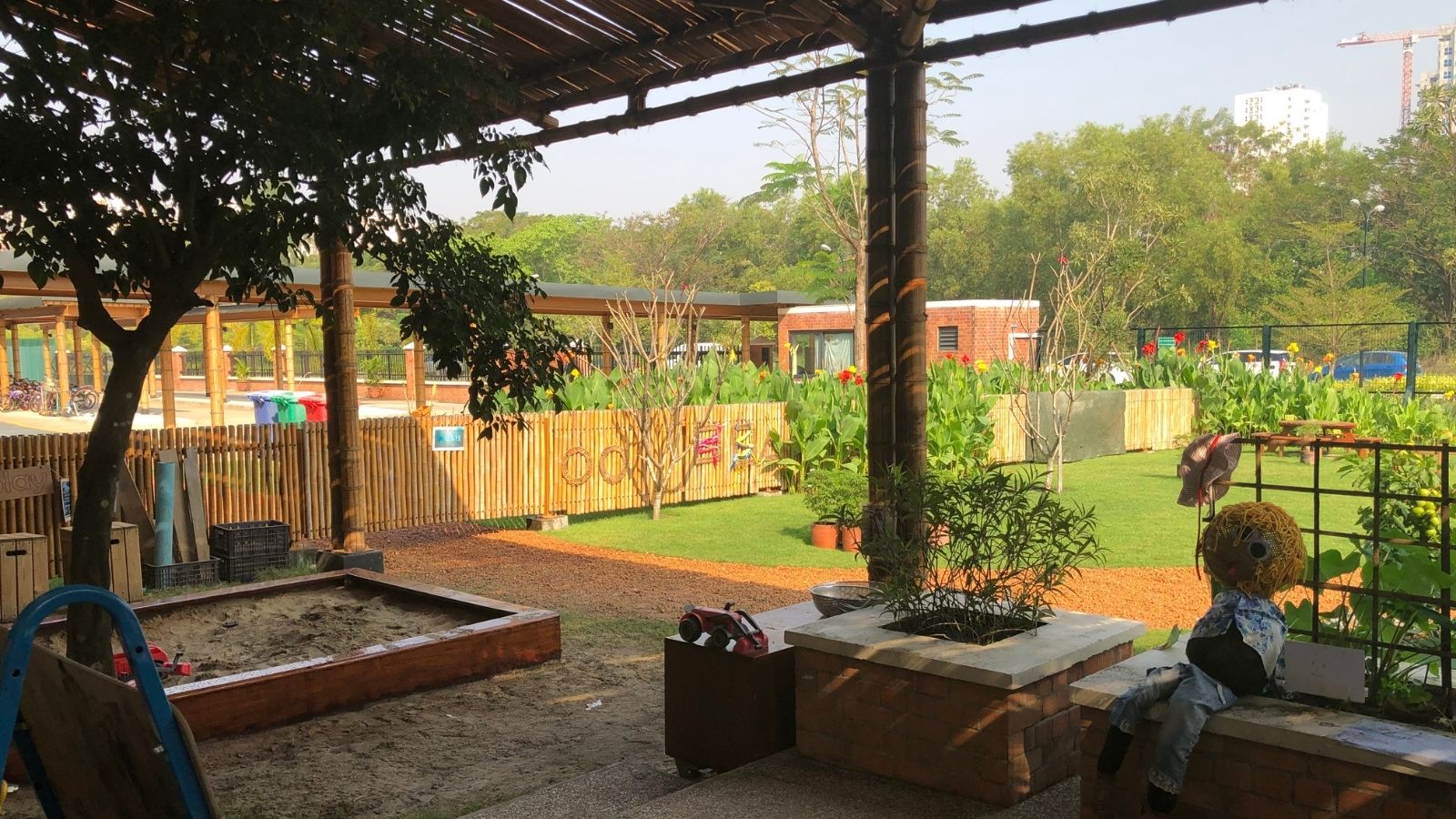 Outdoor play areas in Dulwich College Yangon
