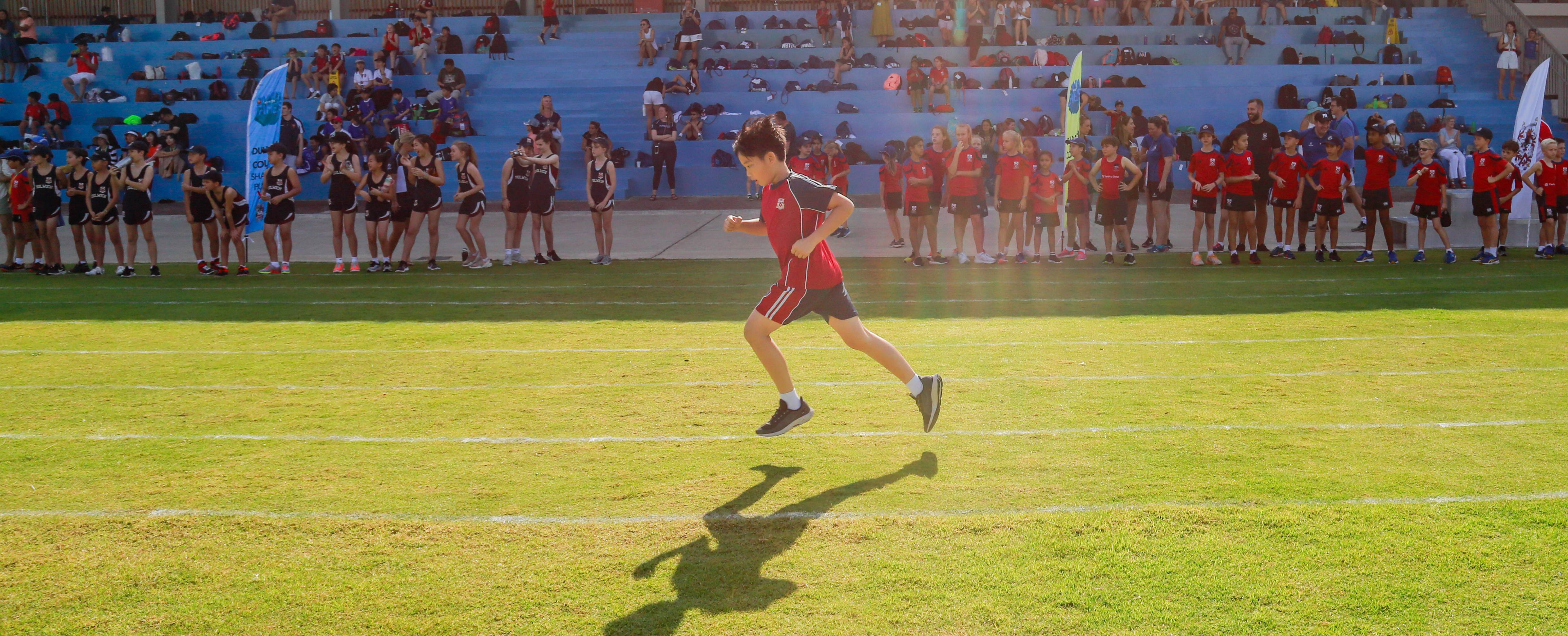 Dulwich Primary Games student running