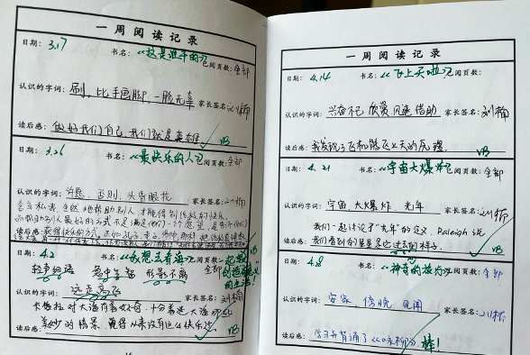 亲子阅读日志
