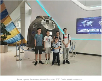 Return capsule, Shenzhou-8 Manned Spaceship, 2020. Daniel and his teammates