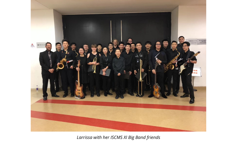 Larrissa和她的ISCMS音乐队友