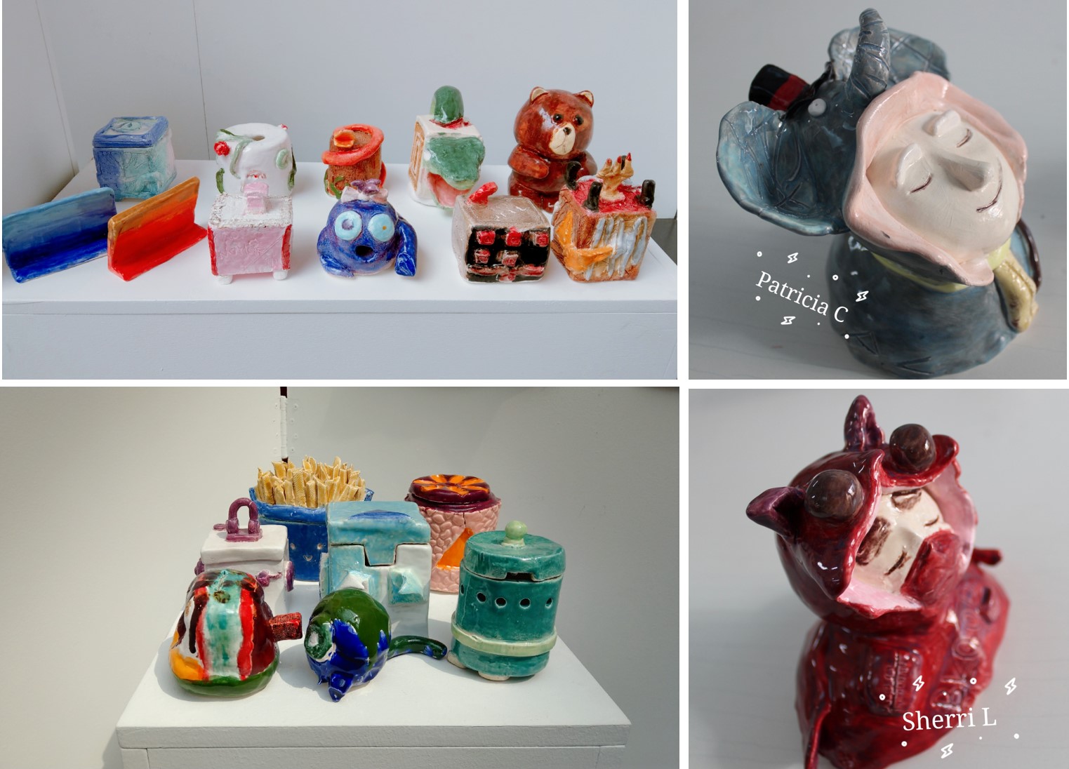 DCB Key Stage 3 exhibition ''Paint Print Draw Sculpt'' - Sculptures
